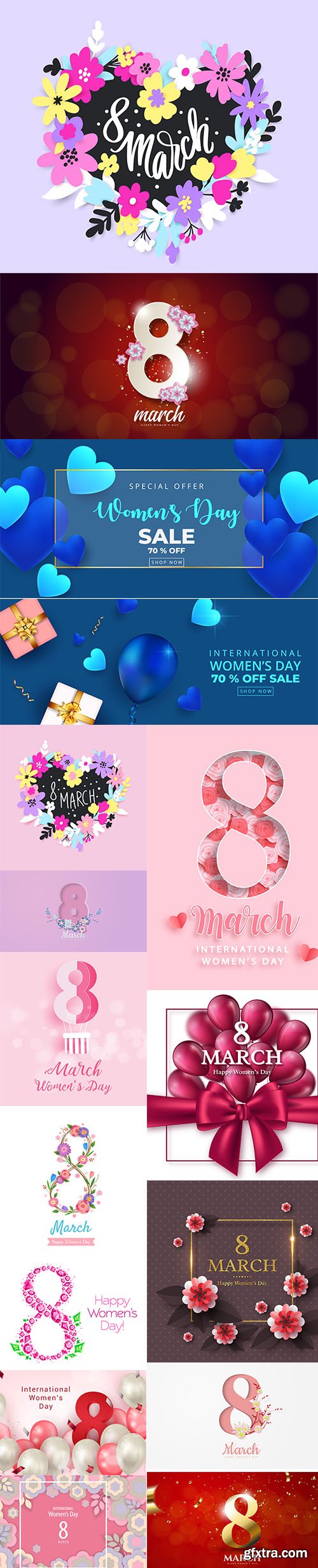 Vector Set of Womens Day Illustrations Vol 2