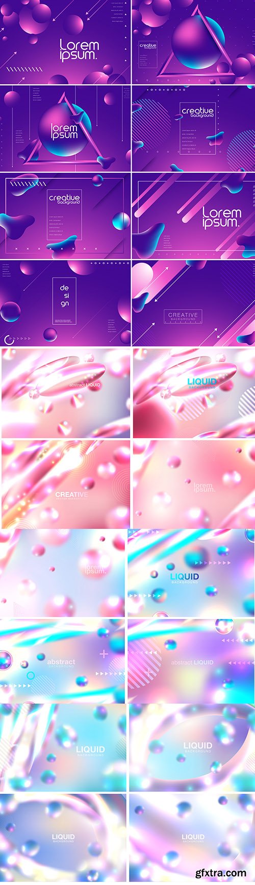 Abstract Vector Background with Liquid Bubbles