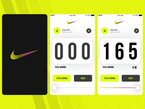 Nike Running App Design & Animation Exercise