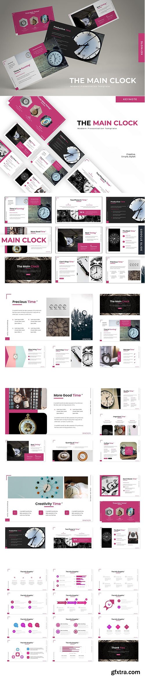 The Main Clock - Powerpoint Template, Keynote Template and Google Slide Template