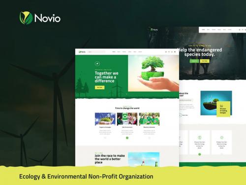 Novio - Eco & Environmental Non-Profit PSD