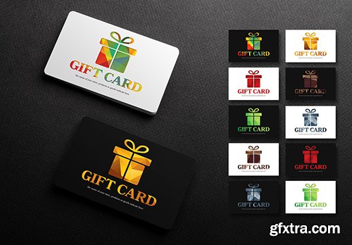 Illustrated Gift Card Layouts 139157259