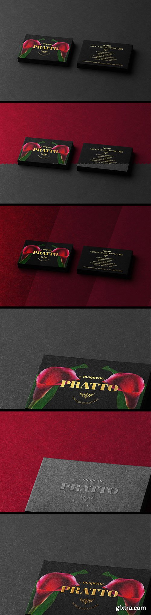 Two Black and Gold Business Cards Mockup 2 130437460