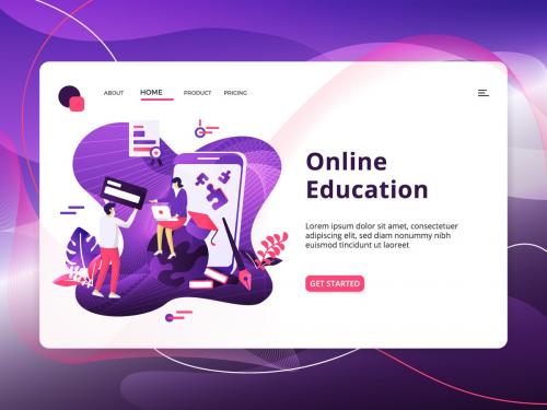 Online Education Modern Illustration