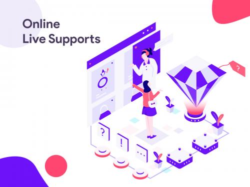 Online Live Support Isometric Illustration