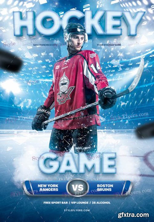 Hockey Game V1901 2020 PSD Flyer Template