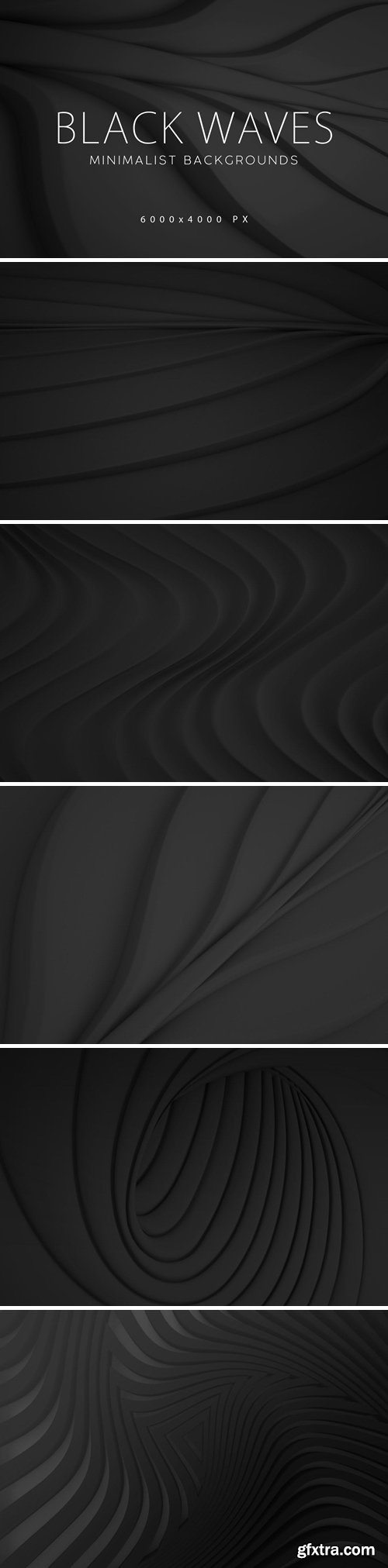 Black Minimalist Wave Backgrounds