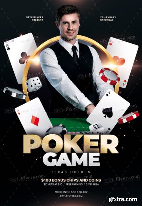 Poker Game V1901 2020 PSD Flyer Template