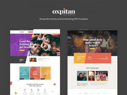 Oxpitan - Nonprofit Charity and Fundraising PSD