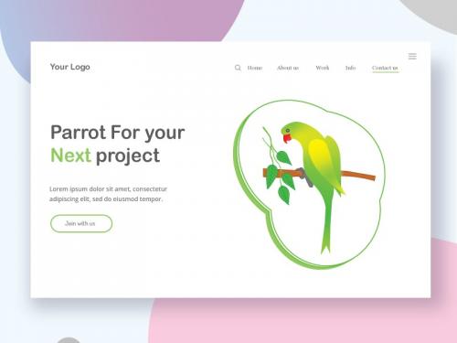 Parrot Landing page design