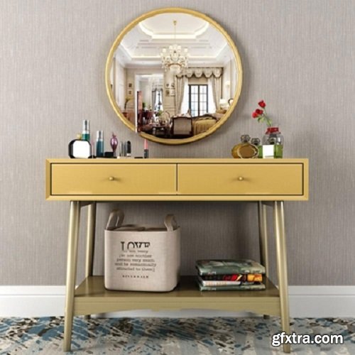 Modern Solid Wood Dressing Table / Cosmetics combination