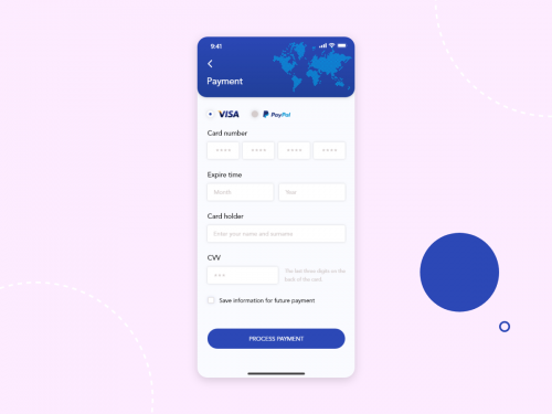 Payment flat design concept for Mobile app