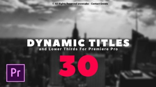 Videohive - Dynamic Titles and Lower Thirds For Premiere Pro - 23959999