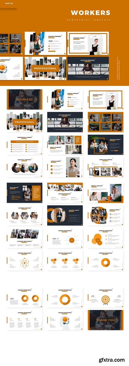 Workers Powerpoint, Keynote and Google Slides Templates