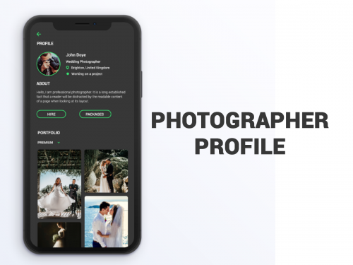 Photographer Profile UI