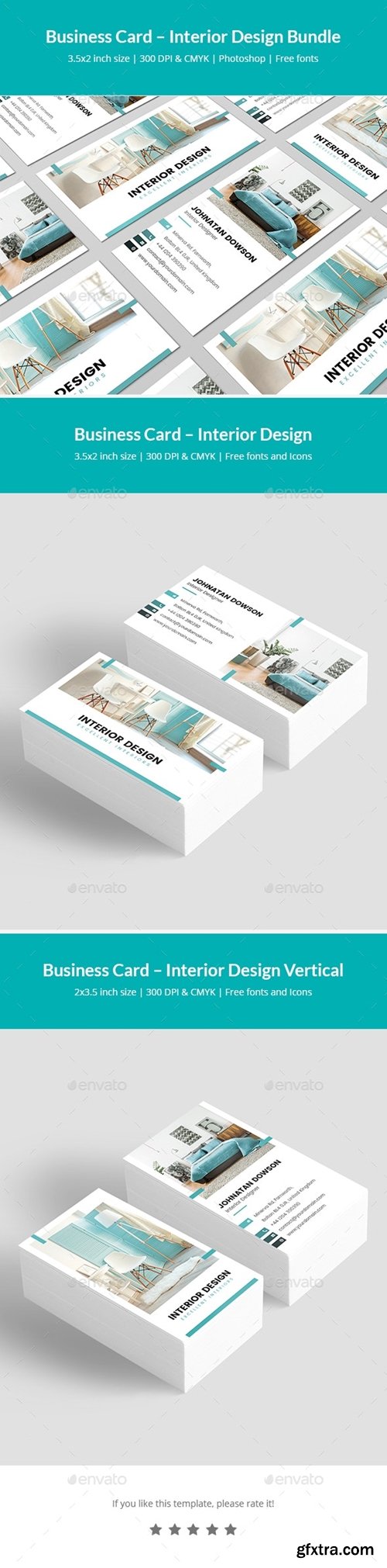 GraphicRiver - Business Card – Interior Design Bundle Print Templates 2 in 1 25512493