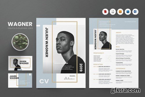 Creative CV Resume & Name Card PSD, DOCX, AI No.20
