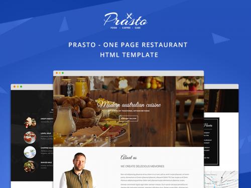 Prasto One Page Restaurant