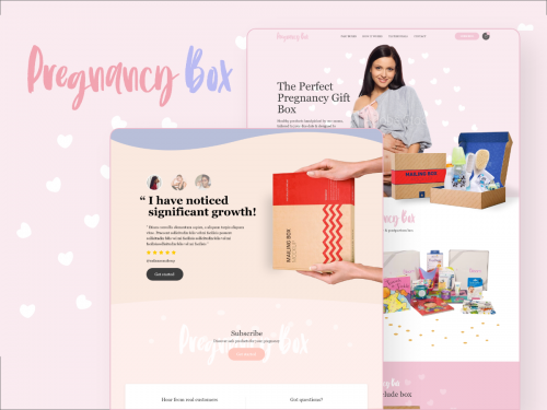 Pregnancy Box Subscription Landing Page Concept