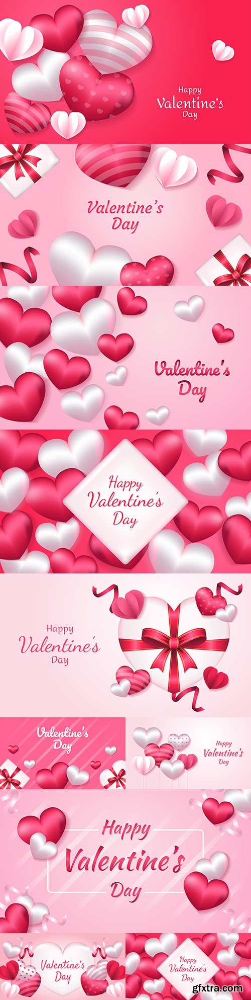 Happy Valentine\'s Day romantic decorative illustrations 39