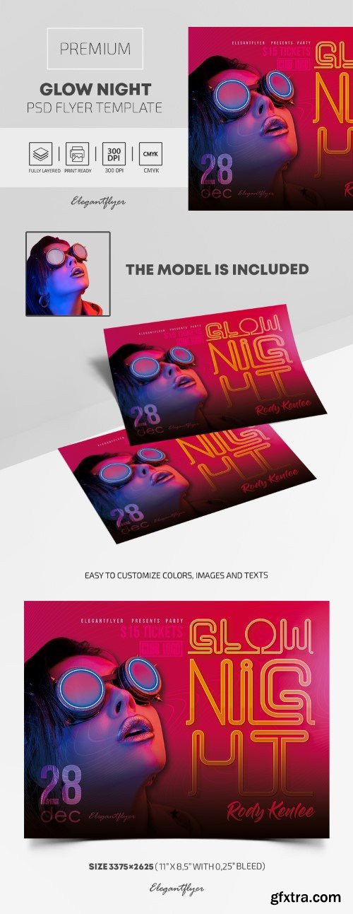 Glow Night – Premium PSD Flyer Template
