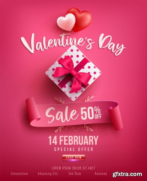 Valentine\'s day sale poster