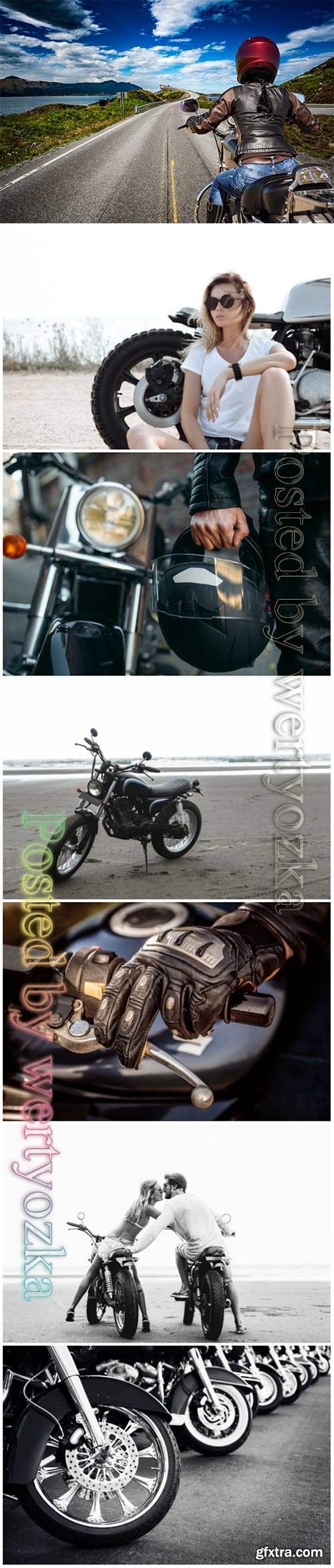 Motorcycles, biker beautiful stock photo