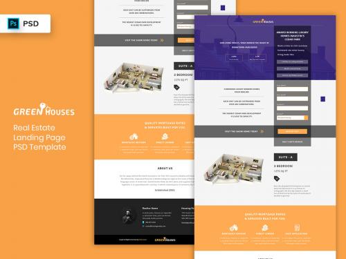 Real Estate Landing Page PSD Template
