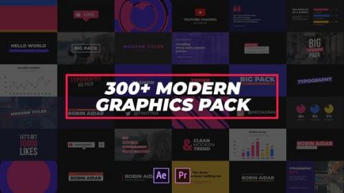 Videohive - 300+ Modern Graphics Pack - 24262002