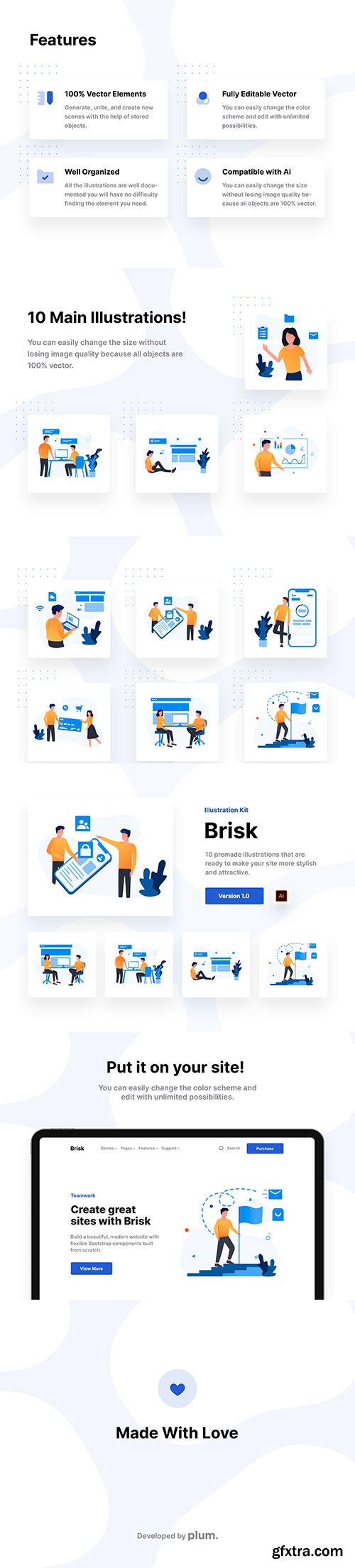 Brisk - Teamwork Illustration Kit