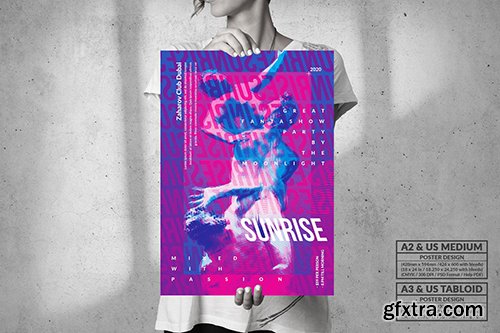 Sunrise Poster Design - Music Event