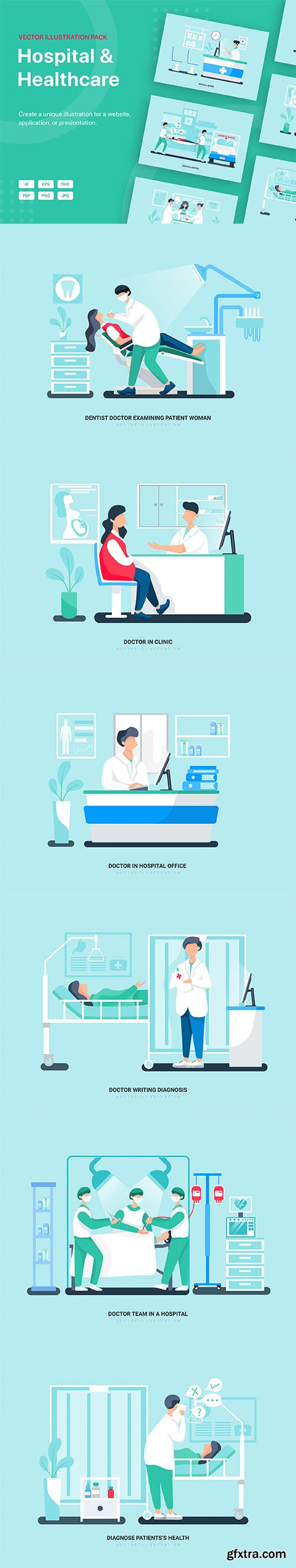 Leo - bHospital and Healthcare Vector Scenes