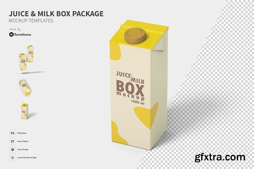 Juice and Milk box - Mockup FH
