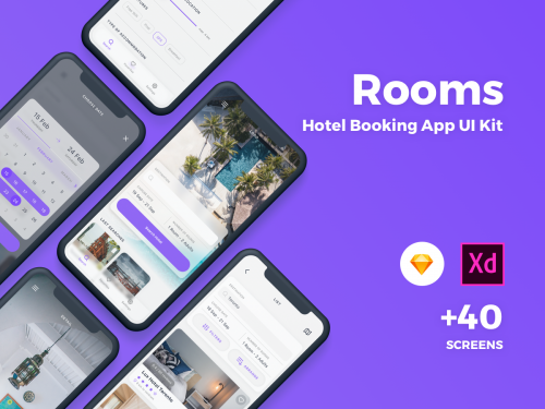 Rooms Hotel Booking App UI Kit
