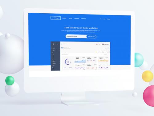 Sales Monitoring Landing Page PSD Template