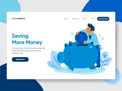 Save Money with Piggy Bank Illustration