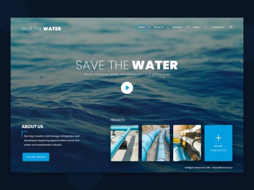 save the water - UI Design