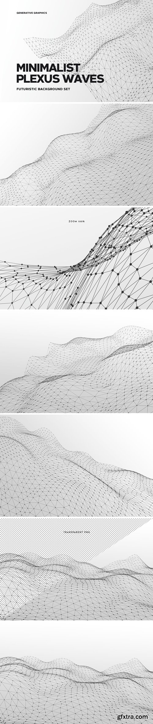 Minimalist Plexus Waves Background Set