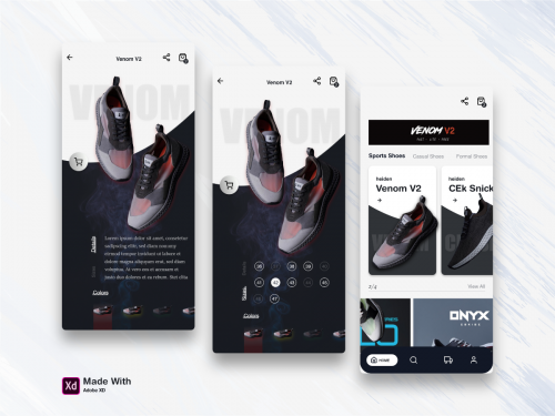 Shoe Shop Mobile App UI Concept