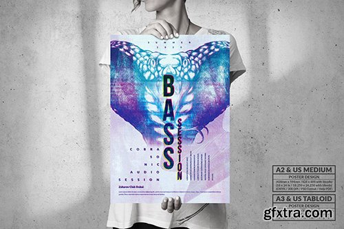 Cobra Bass Session Poster Design - Music Event
