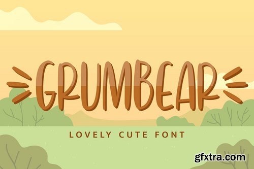 Grumbear - Lovely Cute Font