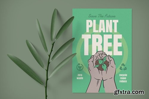 Plant Tree Go Green Flyer