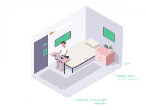 Smart Room Isometric Illustration