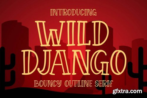 Wild Django - Bouncy Outline Serif