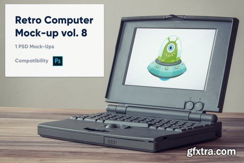 1 Retro Computer Mockup vol. 8