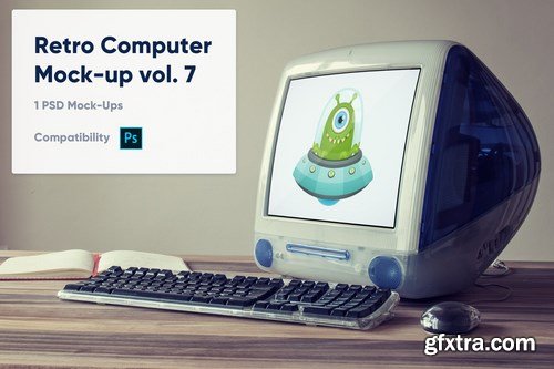 1 Retro Computer Mockup vol. 7