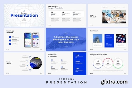 Company Presentation Powerpoint, Keynote and Google Slides Templates