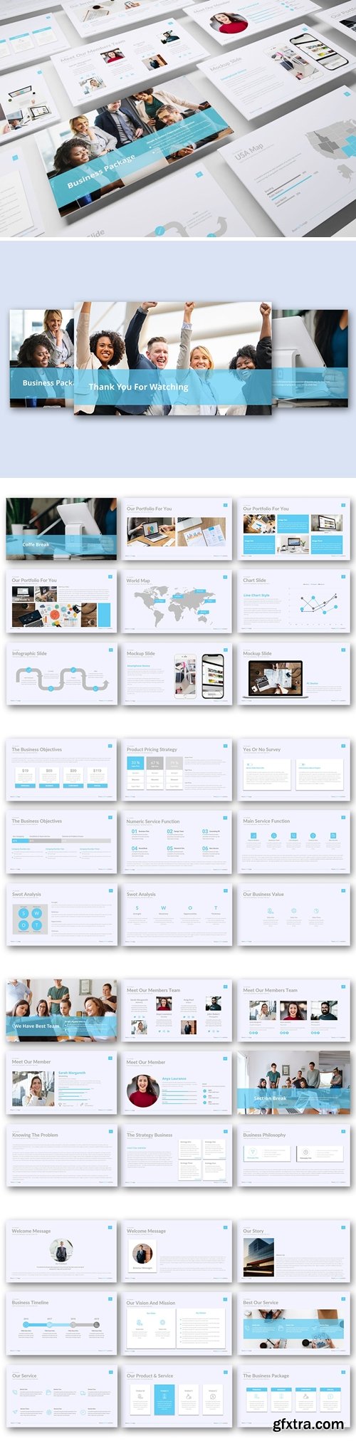 Business Package – Creative Business Powerpoint, Keynote and Google Slides Templates