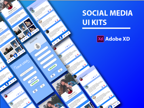 Social Media UI Kits For Adobe XD