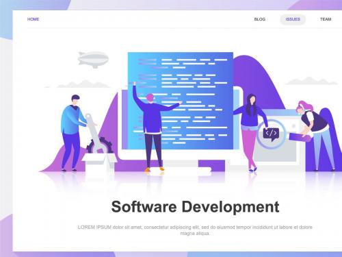Software Development Flat Concept